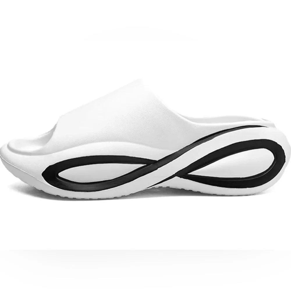 GSLMOLN Men's Solid EVA Chunky Slides Non Slip Quick-drying Open Toe Slippers